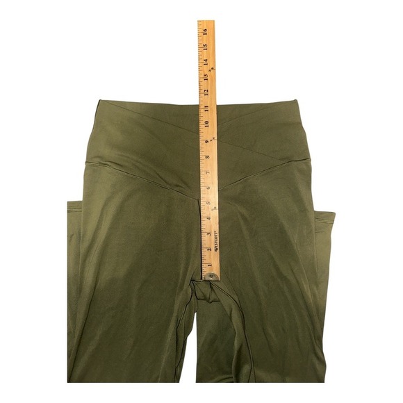 Offline by Aerie Real Me High Wasited Olive Flare Leggings, XL - Picture 8 of 10